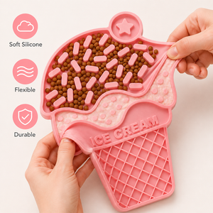 Ice Cream Silicone Dog Licking Mat Slow Feeder Puzzle Bowl <b>Suction</b> Non Slip Pet Feeding <b>Pad</b> for Indoor Outdoor - Product Image 6