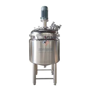 Chemical cosmetic liquid soap making machine steam heating jacketed stainless steel mixing tank