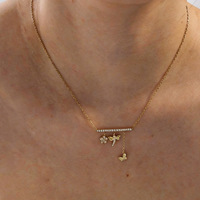 Collier en acier inoxydable pour femme, pendentif libellule fleur micro-pavé de zircons, best-seller, luxe discret, style Europe-Amérique