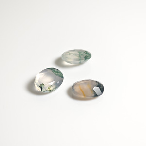 Natural Agate Oval Cut Loose Gemstone With Floating Floral Landscape For DIY Jewelry Making - Product Image 2