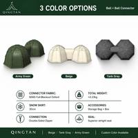 Tente de Luxe Extensible à Colonnes d'Air en Tissu Oxford Imperméable 6.3+8.8, Connecteur de Balle, Double Couche Quatre Saisons