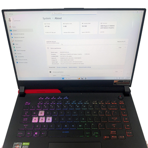 Ordinateur portable de jeu d'occasion Strix G513QM Core R9-5900HX de 15,5 pouces avec carte graphique dédiée RTX 3060 6 Go pour Strix - Product Image 2