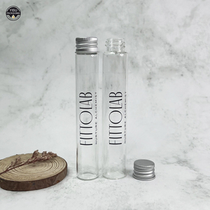 High Quality Clear Black Glass <strong>Tube</strong> With Screw Cap 20mm Dia <strong>X</strong> 110mm Height - Product Image 2