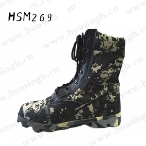 YWQ, fabrika kaynağı tam kamuflaj naylon kumaş üst taktik çizmeler orijinal rubber ma kauçuk taban savaş ayakkabıları HSM269