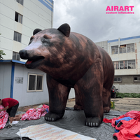 Ours brun gonflable géant réaliste, imprimé numériquement sur mesure, modèle d'animal sauvage gonflable pour la décoration de zoos, parcs, événements et expositions