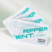 Sacs à fermeture éclair personnalisés en PLA PBAT biodégradable et compostable, finition mate givrée, impression de logo pour l'emballage de vêtements