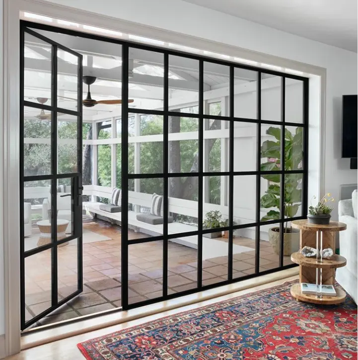 Wholesale House Used Modern Exterior Front French Steel Door Steel Windows