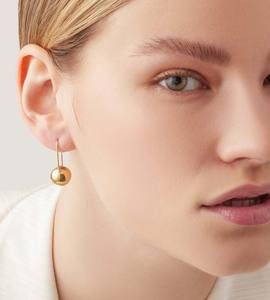 New Cute Jewelry Set <b>for</b> Women Shiny Wedding Fashion Fine Jewelry <b>for</b> Women 925 Silver 18k Gold Pin Bead <b>Hoop</b> <b>Earrings</b> - Product Image 2