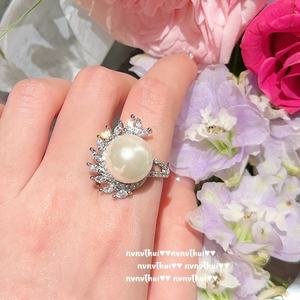 Chapado en oro Estilo Vintage sirena Ji Flash diamante arreglo pulsera Tahi Jacquard anillo circón perla anillo conjunto hecho de latón - Product Image 4