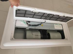 คอยล์พัดลมแบบคาสเซ็ตทางเดียวสำหรับโรงแรม, ตัวระบายความร้อนด้วยน้ำสำหรับห้างสรรพสินค้าในฤดูหนาว - Product Image 5