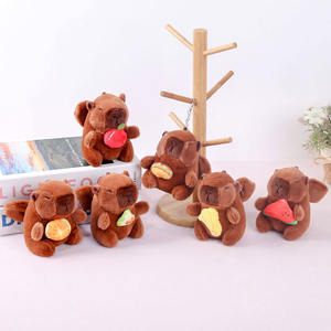 Küçük 10cm Peluş Kapibara Oyuncak Sevimli Anahtarlık Aksesuarı Düşük Minimum Sipariş Adedi Toptan Hediye Bebek Dolması Hayvan - Product Image 3
