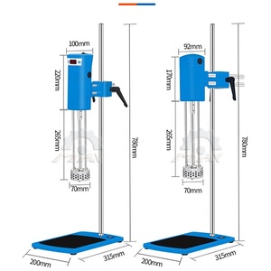 Homogeneizador de Laboratorio de Alta Velocidad JRJ300-SH, Mezclador de Alto Cizallamiento de 40L, Mezclador para Fórmulas Cosméticas - Product Image 3