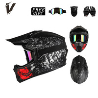 Casque de moto intégral transfrontalier tout-terrain pour rallye, motifs de logo personnalisables, respirant quatre saisons