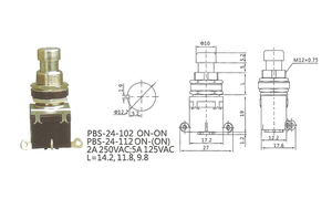 Interruptor Momentáneo Tipo M para Guitarra Eléctrica, Botón de Encendido ON-(ON), Interruptor de Pedal Metálico para Efectos de Guitarra, 3 Pines, SPST - Product Image 6