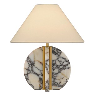 Marbled Glass Bottle & Gold Modern Art Table Lamp | Statement <b>Lighting</b> for Hotel Feature <b>Space</b> & Lounge - Product Image 2