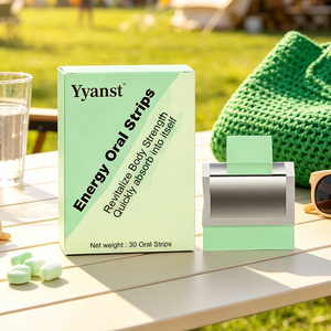 Tiras Orales Energéticas OEM/ODM de Rápida Absorción, Revitalizan la Energía Corporal, Disolución Rápida, Cafeína Vegana, Caja de Papel de 30 Unidades - Product Image 2