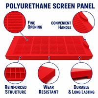 Panneau de tamis vibrant linéaire en polyuréthane à maille soudée, durable, anti-éblouissement, autonettoyant, pour le déshydratation et la filtration dans l'exploitation minière