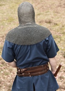 Authentic Chain Maille Coif Butted Spring Steel Natural Handcrafted Head Armor Designed For Museums <b>Stage</b> <b>Props</b> Costume - Product Image 3