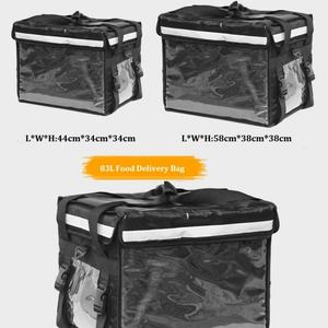 Sac isotherme souple en polyester grande capacité, imperméable, portable, avec bandoulière, pour livraison de repas, fermeture éclair à motif lettre - Product Image 4