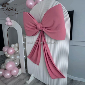 NIKA Big Velour fiocco sovrapposizioni di maternità <span class=keywords><strong>sfondi</strong></span> di genere della ragazza rivelano fondali con fiocco rosa nastro di nozze <span class=keywords><strong>sfondi</strong></span> da Studio - Product Image 1