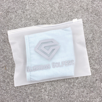 Sacs en plastique Poly à fermeture éclair, impression personnalisée, pièces, emballage éponge de maquillage, vente en gros
