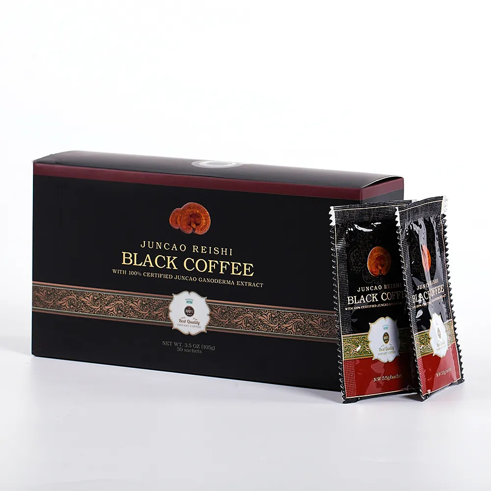 Grosir kopi hitam kafe bersertifikasi OEM ODM dengan Ganoderma Lucidum