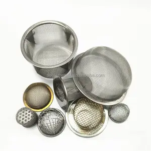 304 stainless steel woven mesh cap filter/0.5 1 1.5 2 mm square hole stainless steel filter cap