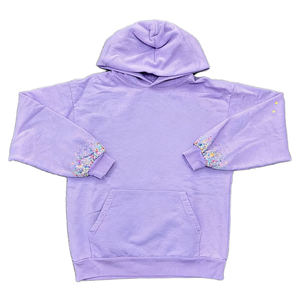 Sweat-shirt à capuche unisexe surdimensionné en coton épais de haute qualité, vêtements de sport, impression de logo en relief, strass - Product Image 2