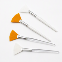 Pinceau de maquillage en forme d'éventail, brosses faciales douces de style éventail, applicateur de masque en éventail, brosses applicatrices de masque peel-off