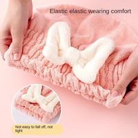 Absorbent Hair Towel Wrap Microfiber Quick-dry Towels with logo for Women