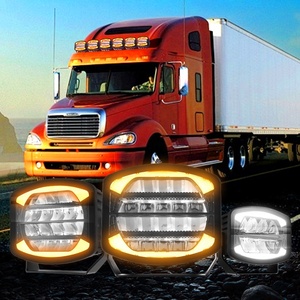 Manufacturer Waterproof IP67 5 7 9 Inch 12V 24V Work Roof Vehicle Combination Amber White Off Road <b>LED</b> for Semi Truck - Product Image 1