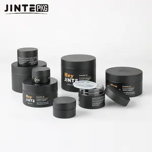 4oz rỗng bao bì mỹ phẩm Matte Đen PETG lọ nhựa cho kem cạo râu 100ml chăm sóc da mỹ phẩm lọ với vít nắp