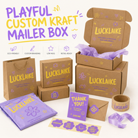 Boîtes en papier kraft avec logo personnalisé, emballages en carton ondulé pour cosmétiques, boîtes d'expédition, emballages en carton ondulé pour soins personnels