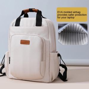 Mochila para Portátil de 14 Pulgadas, Impermeable, Ecológica, de Nailon, con Correa de Hombro Arqueada, Cierre de Cremallera, Protección de Airbag, Unisex - Product Image 1