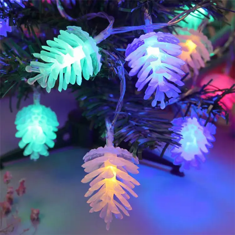 Luzes de led para o natal, decoração externa, cone de pinha, lâmpadas fadas, ano novo, festa de casamento, guirlanda