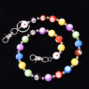 Cadena de cintura con cuentas estilo hip hop, patrón de números, aleación de zinc, doble anillo, cadena corporal de moda para uso diario - Product Image 3