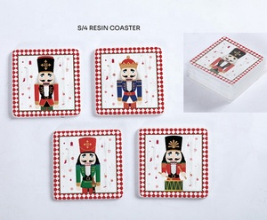 <span class=keywords><strong>Ensemble</strong></span> de sous-verres en résine imprimés UV étanches Bleive Bless Christmas Wonderland, quatre sous-verres festifs pour la décoration de la maison, <span class=keywords><strong>ensemble</strong></span> de théière - Product Image 4