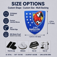 Patch en silicone thermocollant pour vêtements, pour la personnalisation des manches, la marquage des bras, les badges, destiné aux acheteurs professionnels, aux maillots, aux équipes, aux ateliers et aux commandes de clubs