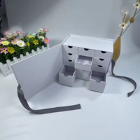 Boîte cadeau calendrier de l'avent de Noël de luxe à double porte magnétique, imprimée sur mesure, pour 12 jours de cires parfumées