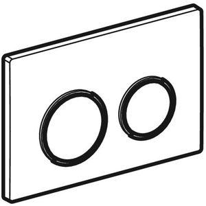 Boutons de chasse d'eau Omega 20 noir/chrome/noir avec plaque de commande - Product Image 2