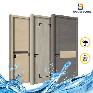 BOWDEU ประตู WPC แผงประตูไม้สำหรับบ้านห้องตกแต่งภายในการออกแบบประตูไม้กันน้ำทนไฟ MDF HDF มะฮอกกานี - Product Image 5