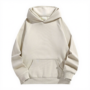 Sudadera con Capucha Extra Grande para Hombre, Color Sólido, Felpa de Algodón, Informal, para Otoño, con Bolsillos, Corte Regular, Tejida - Product Image 3
