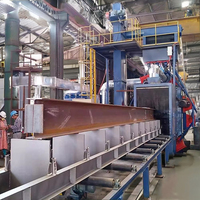 Grenailleuse électrique à poutre en H en acier structurel, nouvelle condition, processus de nettoyage abrasif sans poussière avec moteur PLC
