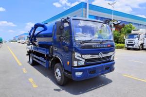 Single Axle Manual Sewer <b>Suction</b> Truck 8000-10000L, Self-unloading & Rear Hatch Openable, High <b>Suction</b> Force - Product Image 2