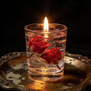 Bougie artisanale en cire de soja avec fleurs séchées, parfumée, aromathérapie, écologique, dans un bocal en verre, style moderne, décoration de mariage et de maison - Product Image 3