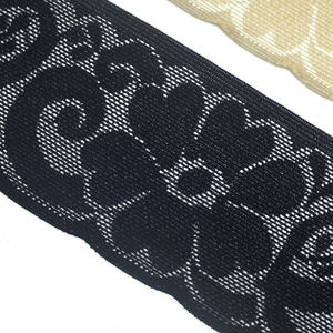 Изготовленный на заказ черный французский кружевной ремешок с силиконовым жаккардовым поясом Нескользящая трикотажная резинка Заводская поставка - Product Image 6