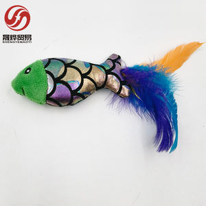 Pesce Pet Chew peluche Trending gatto pesce masticare giocattolo interattivo con Texture pelosa lavabile durevole perfetto per il gioco degli animali domestici a casa - Product Image 2