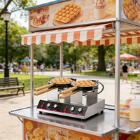Machine à Omelettes Légère en Acier Inoxydable pour Usage Commercial, Pieds Antidérapants, Chauffage Rapide 1400W, Portable