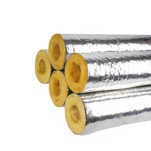 Sezione di Tubo in <span class=keywords><strong>Lana</strong></span> di Vetro Rivestito in Alluminio per HVAC e Tubazioni dell'Acqua Refrigerata, Barriera al Vapore Ignifuga, Fornitura Diretta dalla Fabbrica - Product Image 2