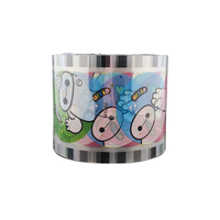 Film laminé de taille personnalisée en plastique opp pet pe cup rouleau de film d'étanchéité Baymax snow man film scellant